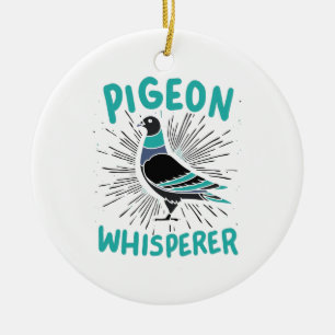 Décoration En Céramique Pigeon Whisperer
