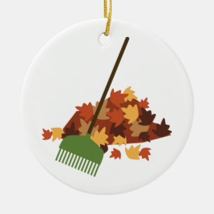 Décoration En Céramique Pile de feuilles