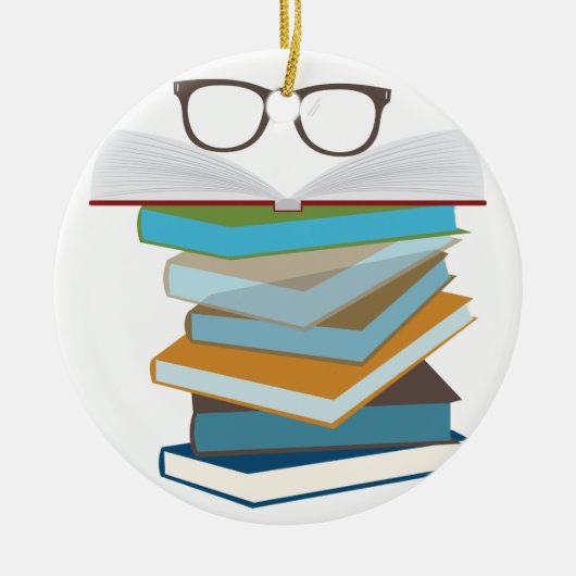 Décoration En Céramique Pile De Livres (Devant)
