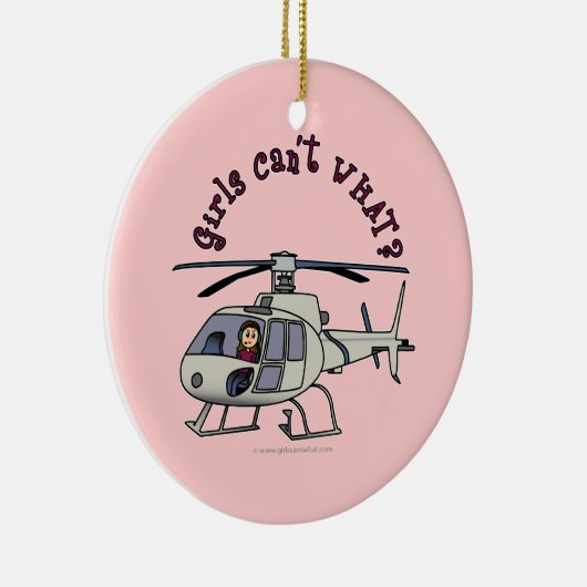 Décoration En Céramique Pilote d'hélicoptère léger (Droite)