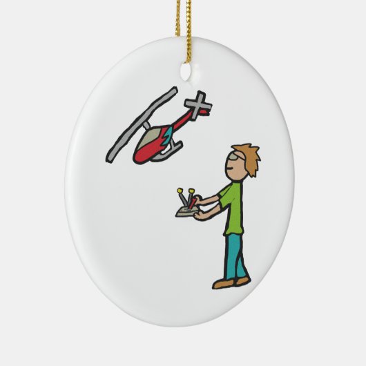 Décoration En Céramique Pilote d'hélicoptère RC (Droite)