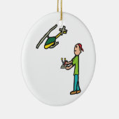 Décoration En Céramique Pilote d'hélicoptère RC (Droite)