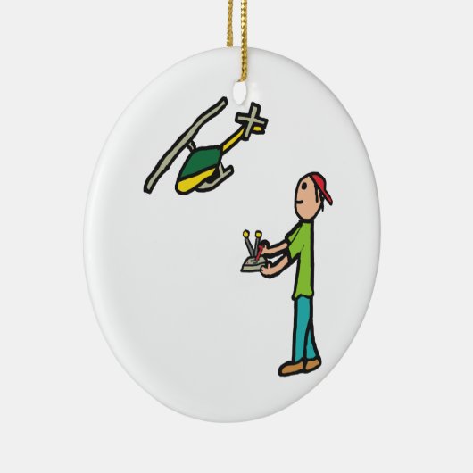Décoration En Céramique Pilote d'hélicoptère RC (Droite)