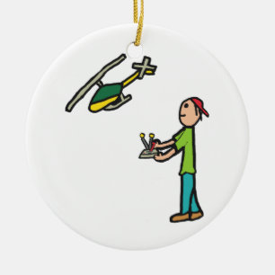 Décoration En Céramique Pilote d'hélicoptère RC