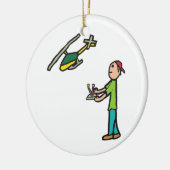 Décoration En Céramique Pilote d'hélicoptère RC (Gauche)