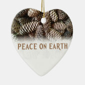 Décoration En Céramique Pin De Vacances Classique Paix Cône Sur Terre (Droite)