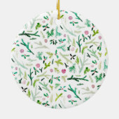 Décoration En Céramique Pin, houx et prunes confites (Dos)