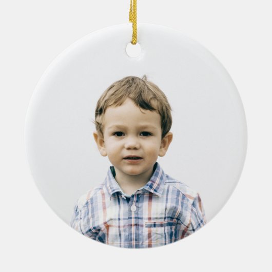 Décoration En Céramique Pin rustique Monogramme photo Noël (Dos)