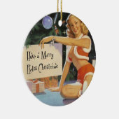 Décoration En Céramique Pinceau de Noël rétro (Droite)