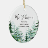 Décoration En Céramique Pine Trees Merci pour m'aider à grandir professeur (Droite)