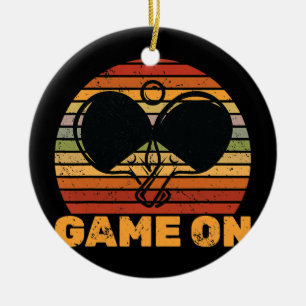 Décoration En Céramique Ping Pong Game on Table Tennis Varsity Player