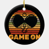 Décoration En Céramique Ping Pong Game on Table Tennis Varsity Player (Dos)