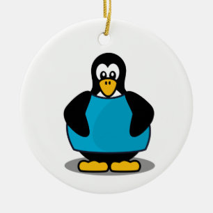 Décoration En Céramique Pingouin avec chemise