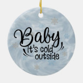 Décoration En Céramique Pingouin - Baby First Christmas (Dos)