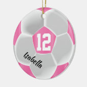 Décoration En Céramique Pink and White ⚽ Soccer Ball (Gauche)