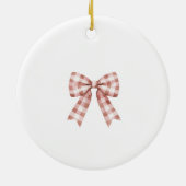 Décoration En Céramique Pink Baby Bear First Christmas Keepsake (Dos)