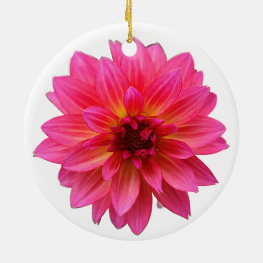 Décoration En Céramique Pink Dahlia Ornament (Dos)