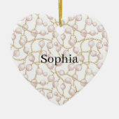 Décoration En Céramique Pink Pearls Gold Chain (Devant)