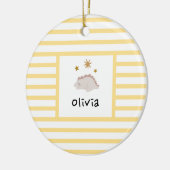 Décoration En Céramique Pink Sleepy Baby Dino | Yellow Stripe Modern (Gauche)