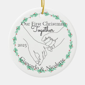 Décoration En Céramique Pinky Promise First Christmas Together