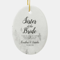 Pins givrés Soeur rustique de la citation de marié