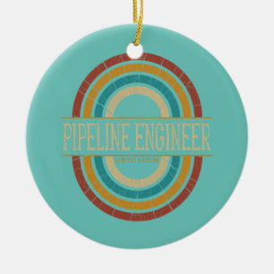 Décoration En Céramique Pipeline Engineer Vintage Retro