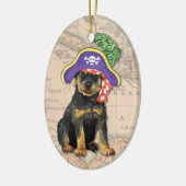 Décoration En Céramique Pirate de rottweiler (Gauche)