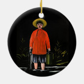 Décoration En Céramique Pirosmani - Pêcheur dans une chemise rouge (Dos)