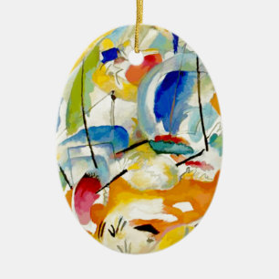 Décoration En Céramique PixDezines Kandinsky 1913 Bataille Navale Improv 3