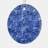 Décoration En Céramique Pixels numériques bleus Camouflage Décor Texture (Gauche)