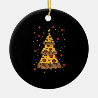 Décoration En Céramique pizza noël lumières des arbres messieurs