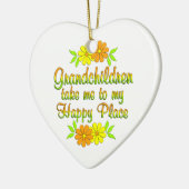 Décoration En Céramique Place heureuse de petits-enfants (Gauche)