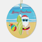 Décoration En Céramique Plage de surf Père Noël Tropical (Gauche)