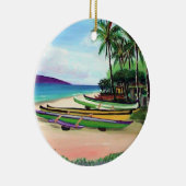 Décoration En Céramique Plage ronde de canoë (Droite)
