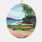 Décoration En Céramique Plage ronde de canoë (Gauche)