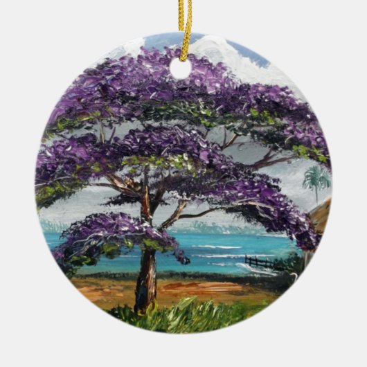 Décoration En Céramique Plage Shack de Jacaranda (Devant)
