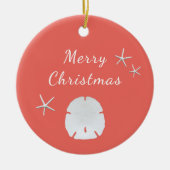 Décoration En Céramique Plage Starfish Sand Dollar Peach Noël (Devant)