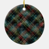 Décoration En Céramique Plaid Scarf Snowman Christmas (Dos)