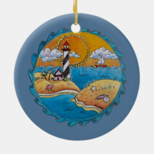 Décoration En Céramique Plaisir estival de la plage rivage ensoleillé côti