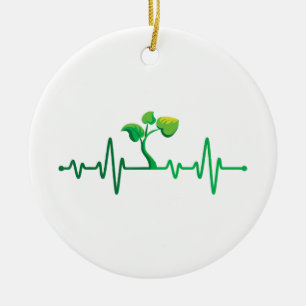 Décoration En Céramique Plante Heartbeat - Botany Botanist Gardening Plant