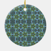 Décoration En Céramique Plantes d'art abstrait géométrique turquoise (Dos)