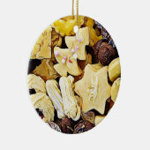 Décoration En Céramique Plaque de cookies Noël personnalisé (Droite)