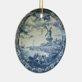 Décoration En Céramique Plaque hollandaise Blue Delft (Droite)