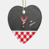 Décoration En Céramique Plaqué Noël Reindeer Chalkboard personnalisé (Gauche)