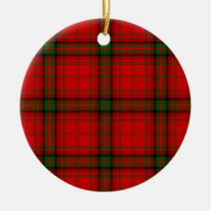 Décoration En Céramique Plaque rouge vert tartan MacDougall
