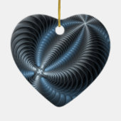 Décoration En Céramique Plastique bleu gris 3D Fractal Art moderne Abstrai (Dos)