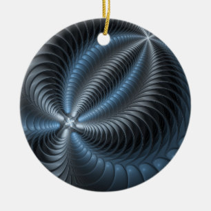 Décoration En Céramique Plastique bleu gris 3D Fractal Art moderne Abstrai