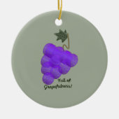 Décoration En Céramique Plein de raisins (Devant)