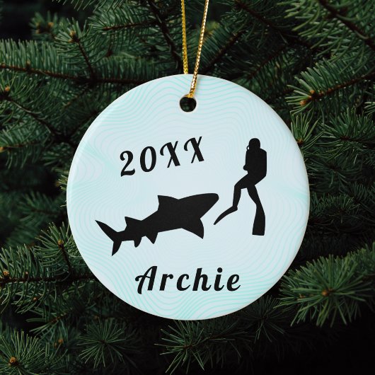 Décoration En Céramique Plongée sous-marine et requin Océan Plongée sous-m