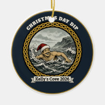 Plongeon du jour de Noël Chapeau de Santa Mer Nage